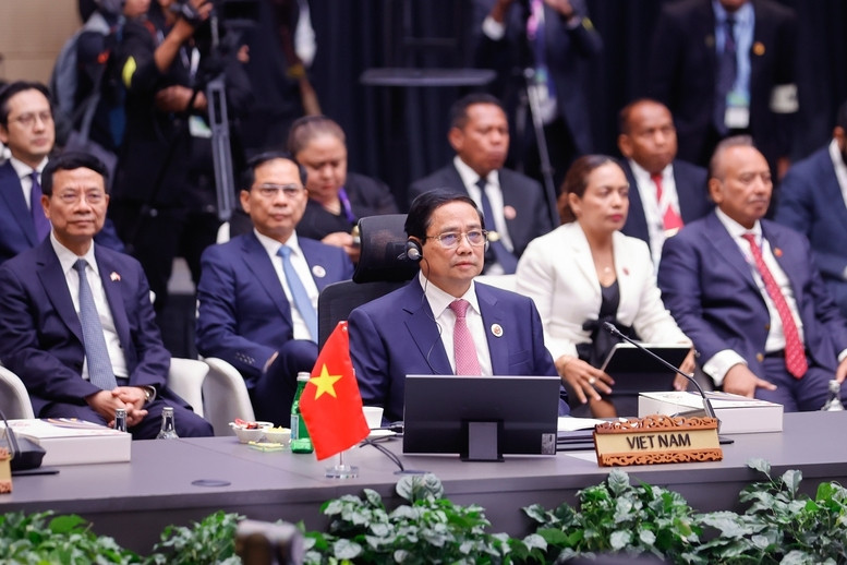 Thủ tướng bày tỏ ủng hộ sớm hoàn tất Hiệp định khung Kinh tế số ASEAN, nâng cấp Hiệp định Thương mại hàng hoá ASEAN - Ảnh VGP/Nhật Bắc