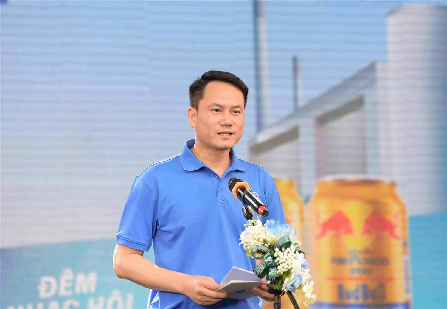  Anh Nguyễn Kim Quy, Uỷ viên BTV Trung ương Đoàn, Phó Chủ tịch Thường trực Trung ương Hội LHTN Việt Nam phát biểu tại Chương trình