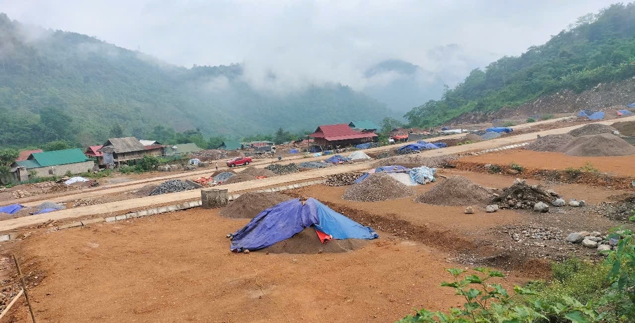 Một góc khu tái định cư khe Mò Nừng, bản Xốp Tụ của xã Mỹ Lý, huyện Kỳ Sơn