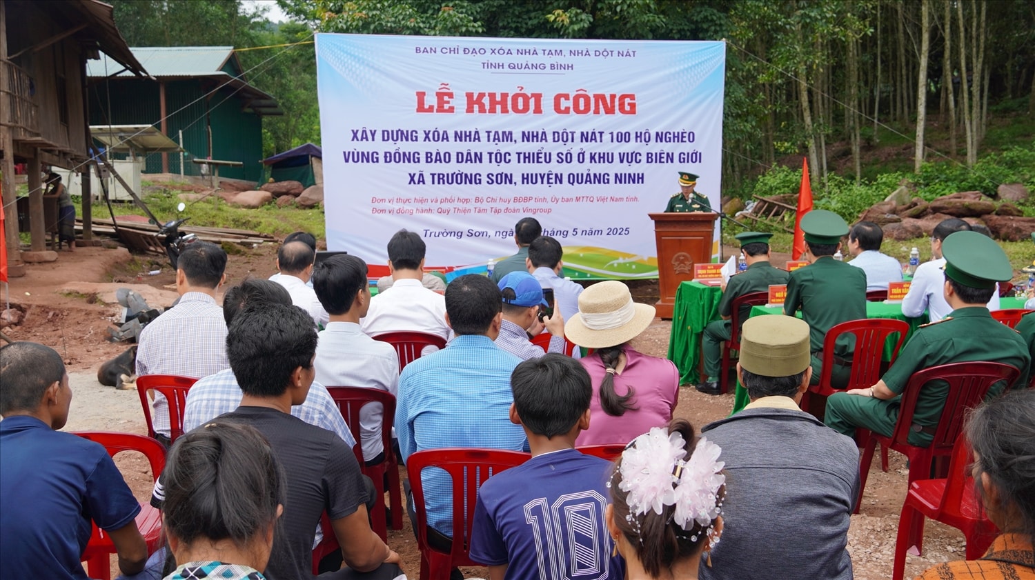 Lễ khởi công xây dựng 100 căn nhà cho đồng bào DTTS ở xã Trường Sơn, huyện Quảng Ninh (Quảng Bình)