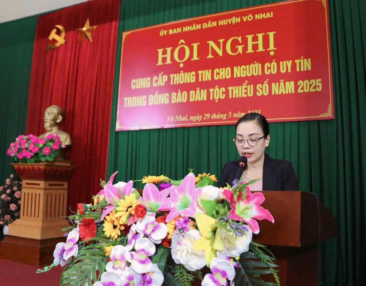 Võ Nhai (Thái Nguyên): Tổ chức Hội nghị cung cấp thông tin cho Người có uy tín trong đồng báo DTTS