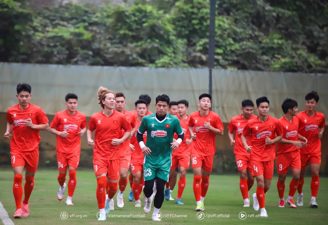 Các cầu thủ U22 Việt Nam hội quân chuẩn bị cho Vòng loại U23 châu Á 2026 (Ảnh VFF)
