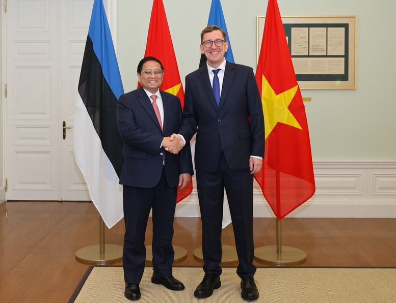 Thủ tướng Phạm Minh Chính và Thủ tướng Estonia Kristen Michal - Ảnh: VGP/Nhật Bắc Thủ tướng Phạm Minh Chính và Thủ tướng Estonia Kristen Michal - Ảnh: VGP/Nhật Bắc