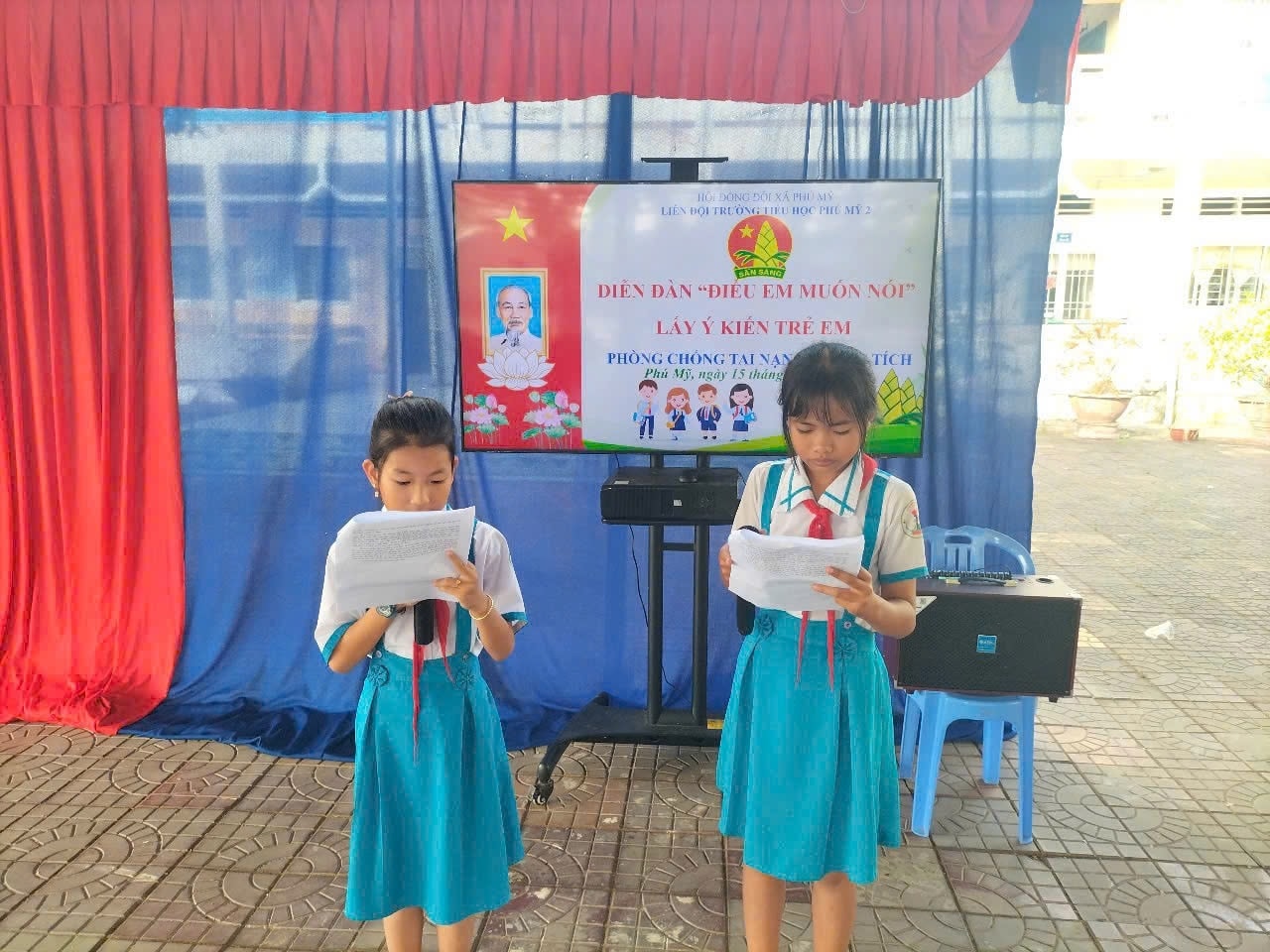 Huyện Phú Tân (Cà Mau) đã tổ chức triển khai mô hình phát huy quyền tham gia của trẻ em ở sở. Ảnh: TL Huyện Phú Tân (Cà Mau) đã tổ chức triển khai mô hình phát huy quyền tham gia của trẻ em ở sở. Ảnh: TL