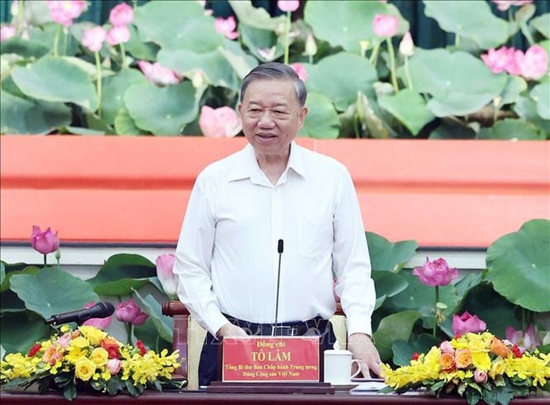 Tổng Bí thư Tô Lâm: TPHCM hướng tới tầm vóc mới là 'siêu đô thị quốc tế' của Đông Nam Á. Ảnh: TTXVN