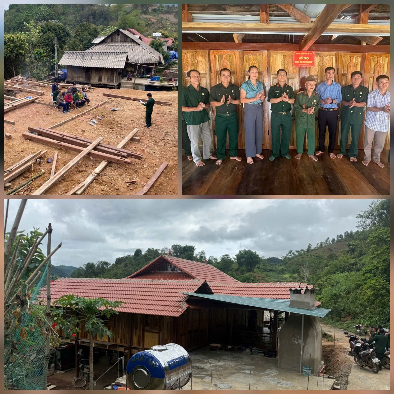 Tỉnh Sơn La hỗ trợ xóa nhà tạm cho Cựu chiến Binh Lường Văn Mọp bản Pạ Lò xã Mường Chiên. Ảnh Minh Nhật