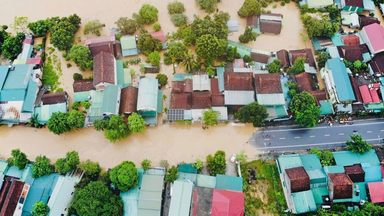 Xã Tương Dương nhìn từ trên cao (Ảnh: CTV)
