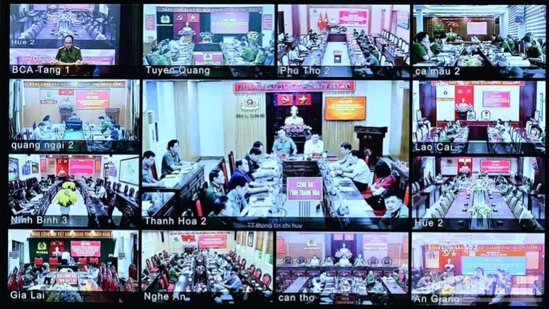 Hội nghị được truyền trực tuyến tới các tỉnh, thành phố trực thuộc Trung ương. (Ảnh: Trần Hải)