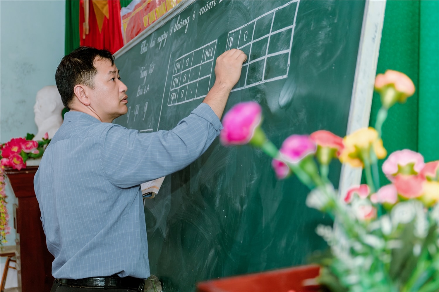 Thầy giáo Nguyễn Chiến Hào – giáo viên Trường PTDTBT TH&THCS Thèn Chu Phìn Thầy giáo Nguyễn Chiến Hào, giáo viên Trường PTDTBT TH&THCS Thèn Chu Phìn xung phong làm Chủ nhiệm lớp