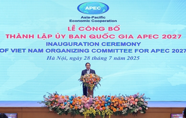 Thủ tướng Phạm Minh Chính đánh giá đăng cai Năm APEC 2027 là vinh dự đối với Việt Nam và cũng là một trọng trách quốc tế - Ảnh: VGP/Nhật Bắc