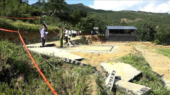 Hiện trường xảy ra vụ tai nạn (ảnh Trọng Bảo)