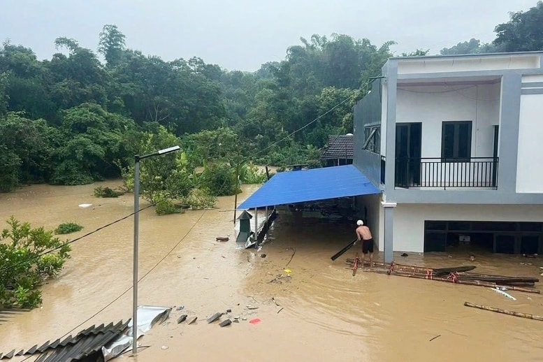 Mưa lớn gây ngập sâu tại các xã ở Điện Biên - Ảnh: An ninh Điện Biên Mưa lớn gây ngập sâu tại các xã ở Điện Biên - Ảnh: An ninh Điện Biên