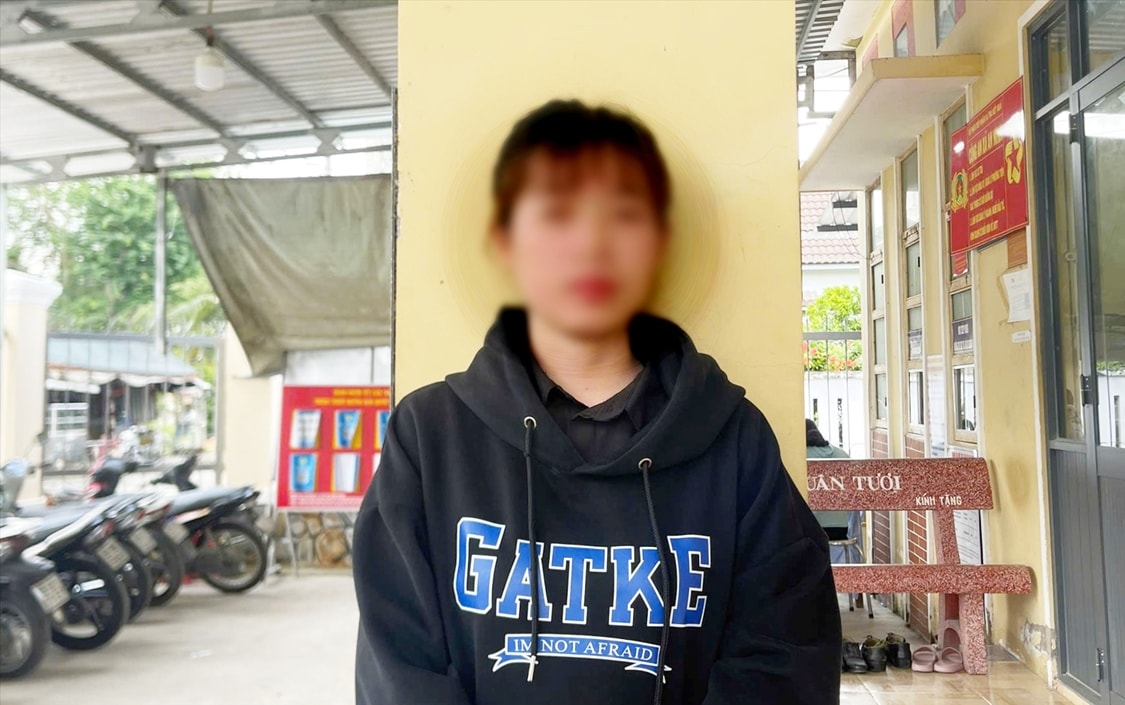 L.T.H tại cơ quan Công an. (Ảnh: Đức Trung) L.T.H tại cơ quan Công an. (Ảnh: Đức Trung)