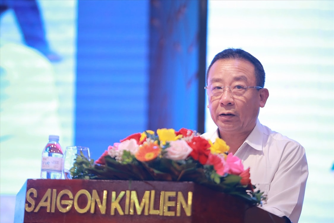 Ông Nguyễn Văn Đệ - Phó Chủ tịch UBND tỉnh Nghệ An, phát biểu tại diễn đàn. (Ảnh: Phạm Tiến)