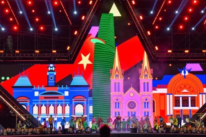 Một tiết mục tại điểm cầu TP. Hồ Chí Minh