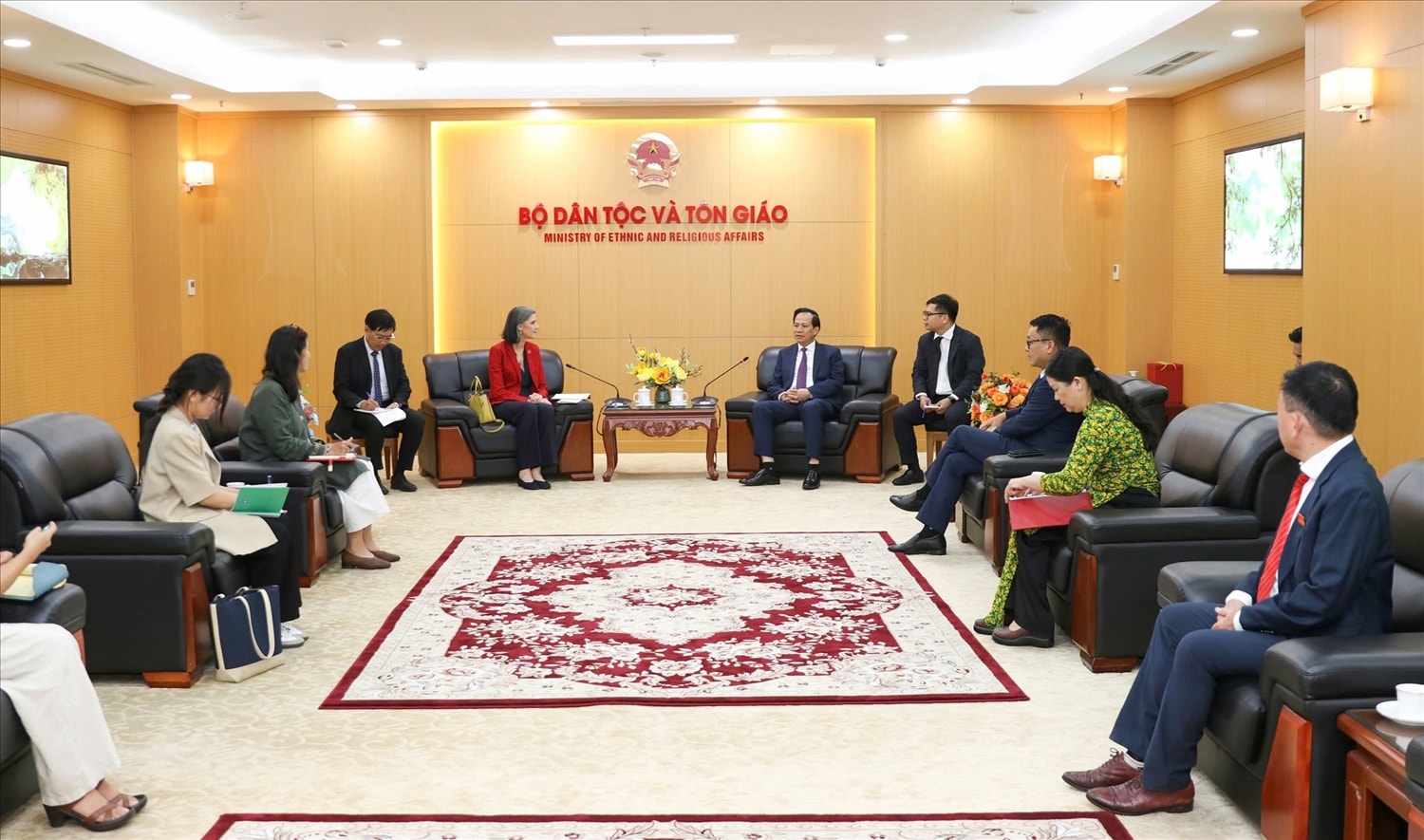Quang cảnh buổi tiếp (Ảnh. Tuấn Ninh)