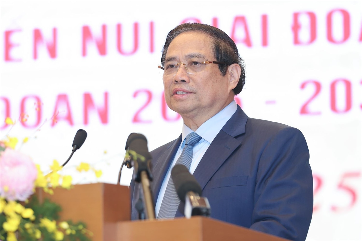  Thủ tướng Phạm Minh Chính: Nêu cao tinh thần tự lực vươn lên thoát nghèo, phát triển kinh tế của đồng bào DTTS. Ảnh: Lê Anh Dũng