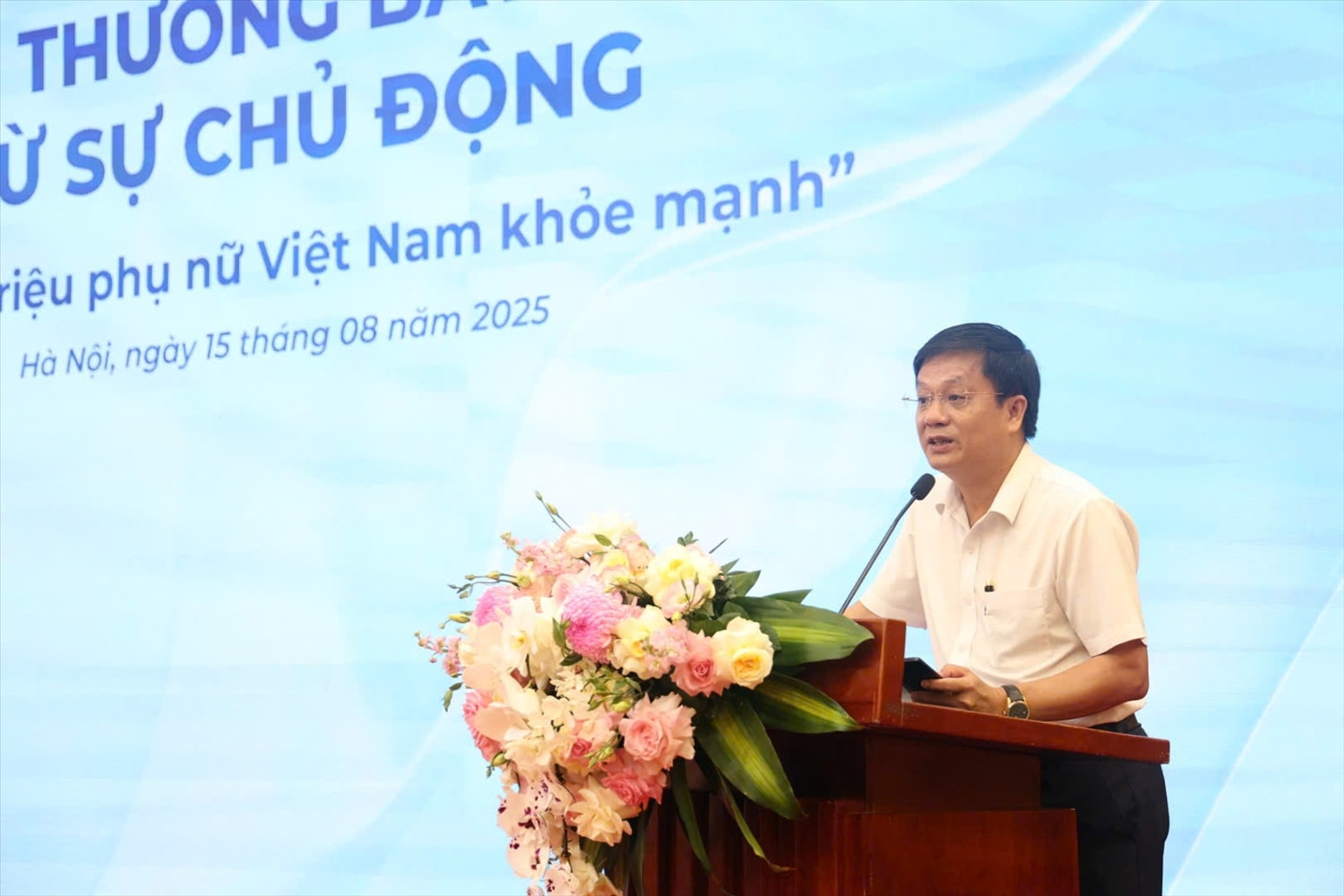 Nhà báo Hồ Minh Chiến, Tổng Biên tập Tạp chí Gia đình Việt Nam phát biểu tại Chương trình Nhà báo Hồ Minh Chiến, Tổng Biên tập Tạp chí Gia đình Việt Nam phát biểu tại Chương trình