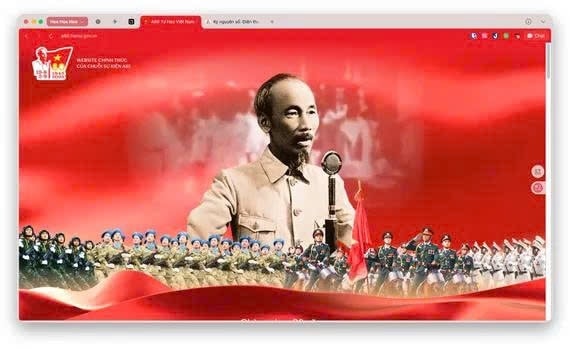 Giao diện website chính thức của chuỗi sự kiện A80. Ảnh: TIỂU MINH