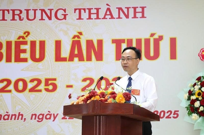 Ông Bùi Công Anh được chỉ định giữ chức Bí thư Đảng ủy xã Trung Thành, nhiệm kỳ 2025-2030.(ảnh Quỳnh Trâm) Ông Bùi Công Anh được chỉ định giữ chức Bí thư Đảng ủy xã Trung Thành, nhiệm kỳ 2025-2030.(ảnh Quỳnh Trâm)