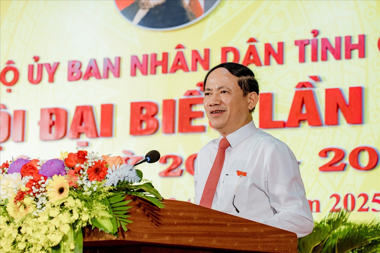 Ông Phạm Anh Tuấn, Bí thư Đảng ủy, Chủ tịch UBND tỉnh Gia Lai  phát biểu tại Đại hội