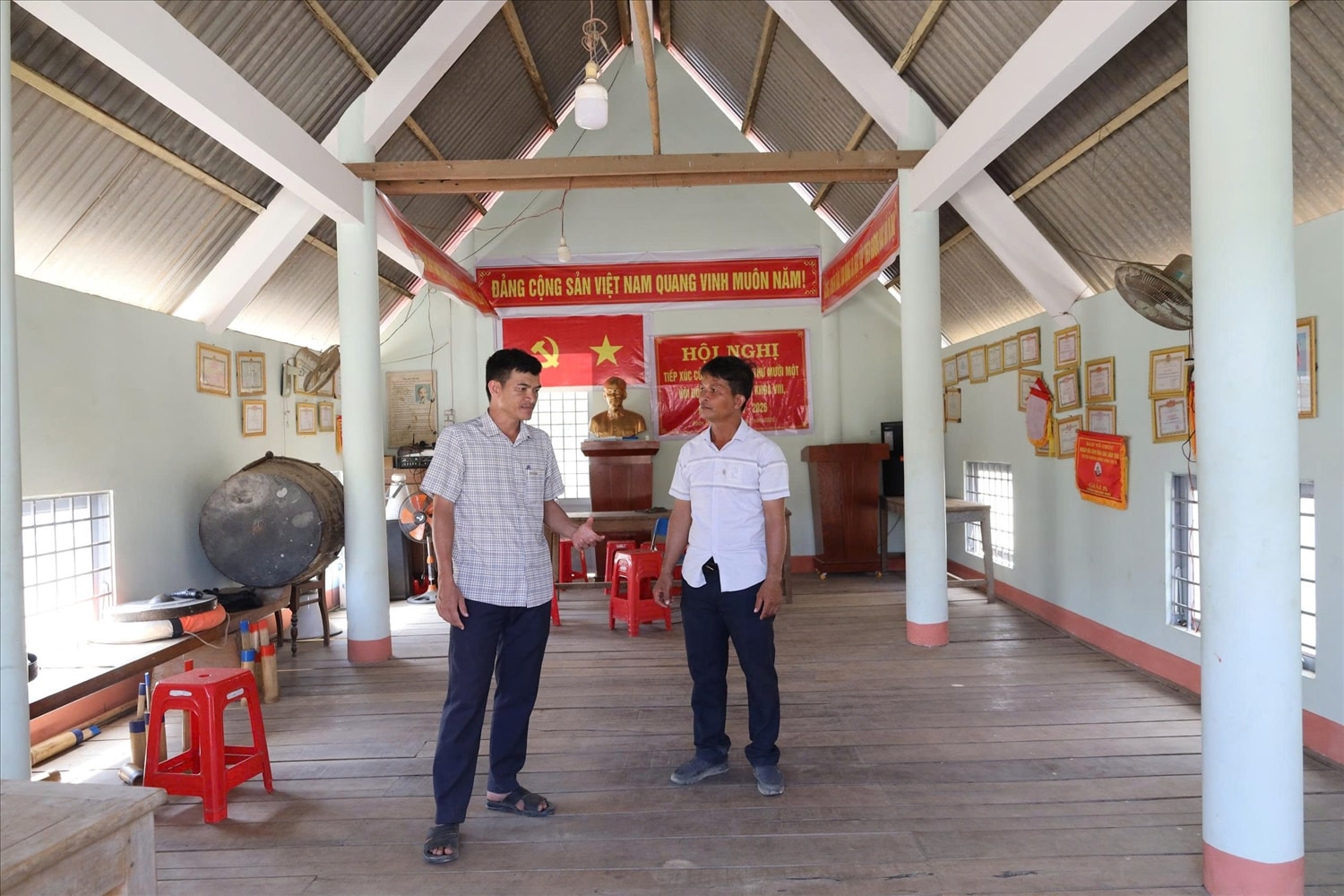 Chương trình MTQG 1719 hỗ trợ xây dựng, sửa chữa và đầu tư trang thiết bị cho một số nhà sinh hoạt cộng đồng (Ảnh: Lê Hường)