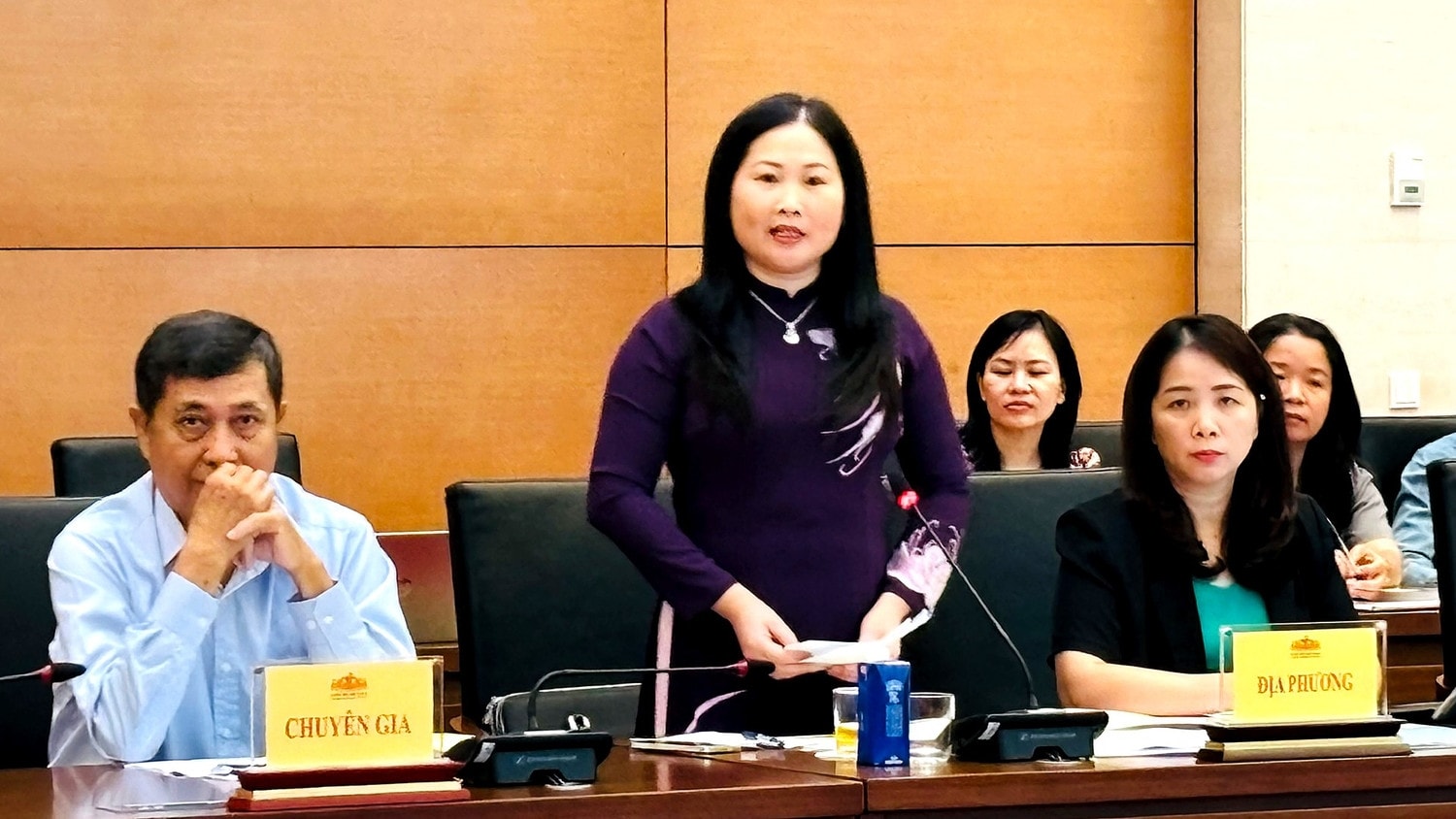 Bà Vũ Thị Hiền Hạnh, Phó Chủ tịch UBND tỉnh Lào Cai phát biểu tại Hội thảo. Bà Vũ Thị Hiền Hạnh, Phó Chủ tịch UBND tỉnh Lào Cai phát biểu tại Hội thảo.