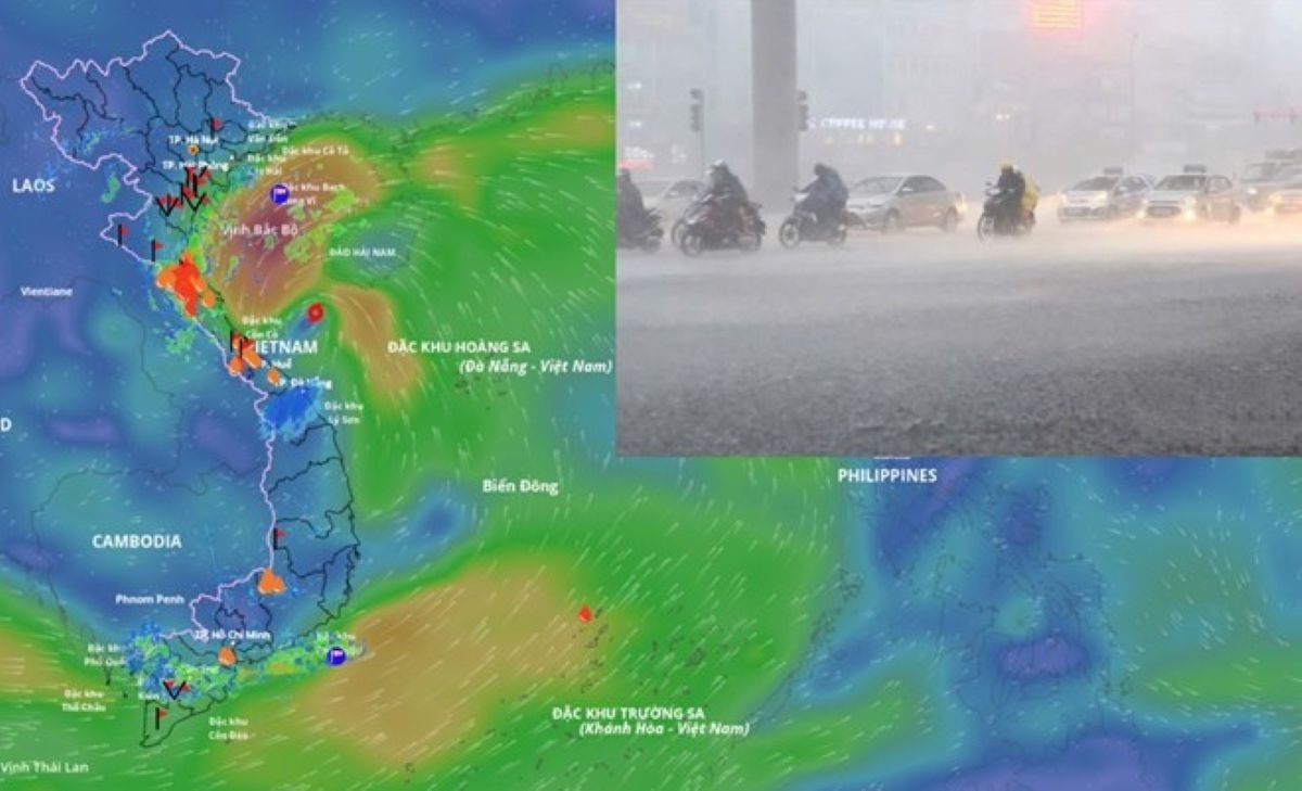 Vị trí bão số 6 hồi 8 giờ ngày 30.8. (Ảnh: Hệ thống Giám sát thiên tai Việt Nam)