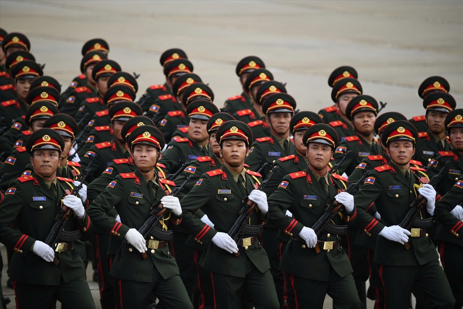 Cục Quân huấn Lào đã lựa chọn những quân nhân ưu tú trong toàn quân để tham dự lễ diễu binh, diễu hành lần này.