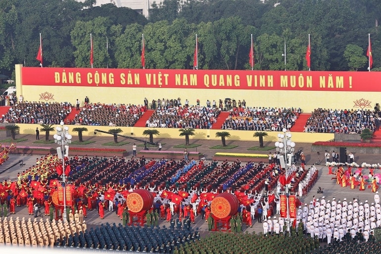 Lễ Kỷ niệm, diễu binh, diễu hành 80 năm Cách mạng Tháng Tám thành công và Quốc khánh nước Cộng hòa xã hội chủ nghĩa Việt Nam. (Ảnh: TTXVN)