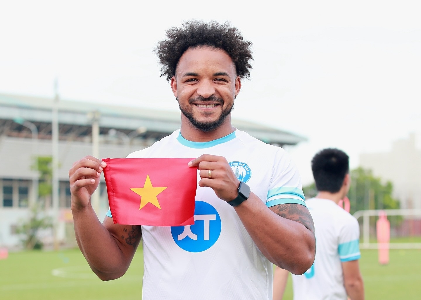 Xuân Son trở lại tập luyện tại Việt Nam (Ảnh. Nam Định FC)