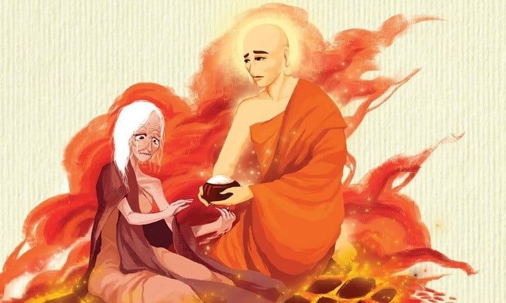 Trong phật giáo, Vu Lan bắt nguồn từ câu chuyện Tôn giả Mục Kiền Liên cứu mẹ Trong phật giáo, Vu Lan bắt nguồn từ câu chuyện Tôn giả Mục Kiền Liên cứu mẹ