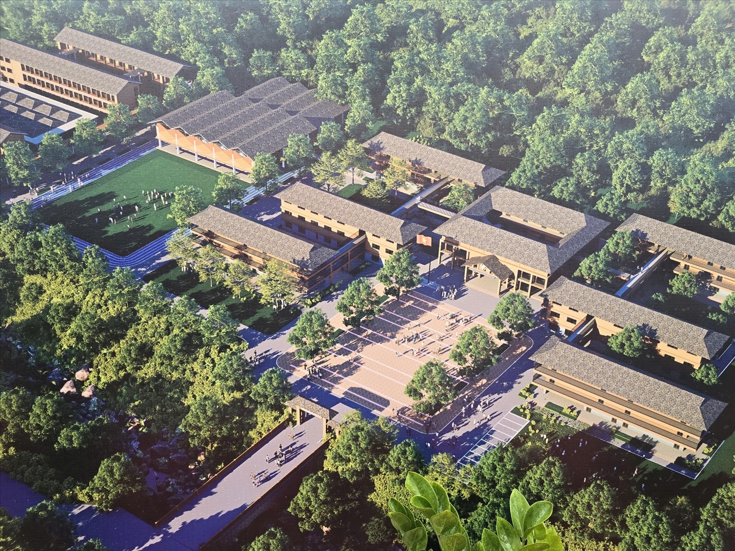 Phối cảnh Dự án Trường liên cấp Tiểu học - Trung học cơ sở Si Pa Phìn, tỉnh Điện Biên 