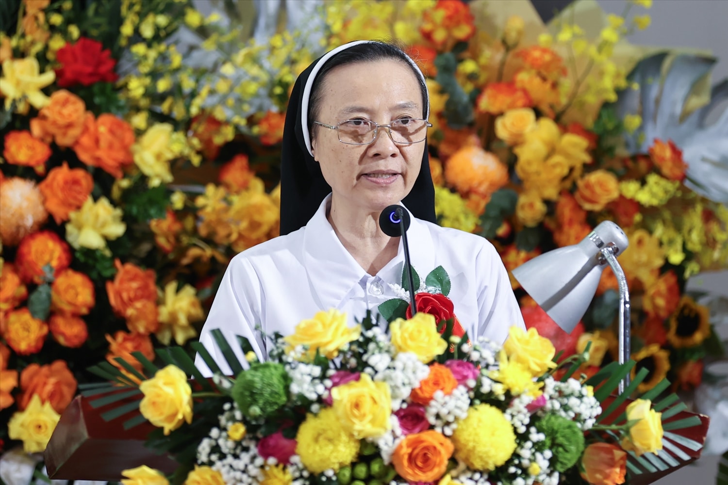 Nữ tu Bùi Thị Hồng Hạnh, Uỷ viên Thường trực - Phó văn phòng UBĐKCG tỉnh Đồng Nai - Ảnh: Lê Anh Dũng.