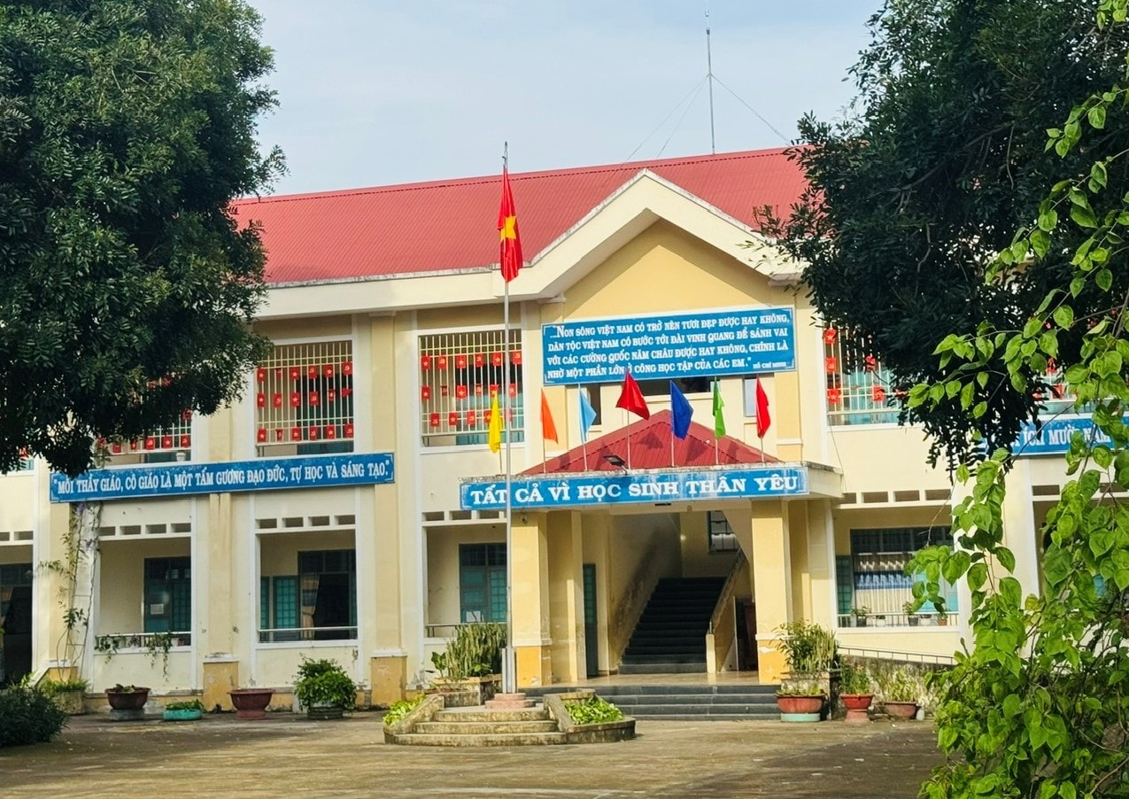 Trường Tiểu học Cao Bá Quát, xã Ngọk Bay sẵn sàng cho năm học mới 2025 – 2026. (Ảnh: Ngọc Chí)