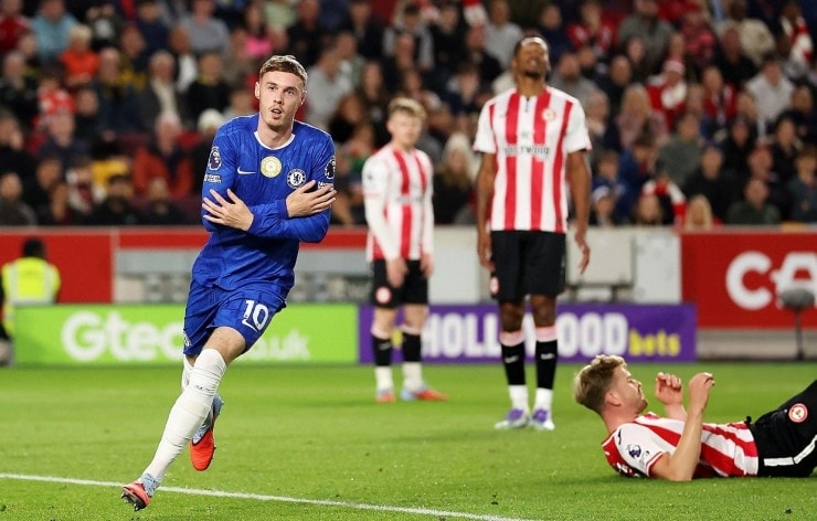Cole Palmer ghi bàn gỡ hòa cho Chelsea trong trận gặp Brentford tại vòng 4 Ngoại hạng Anh (Ảnh IT)