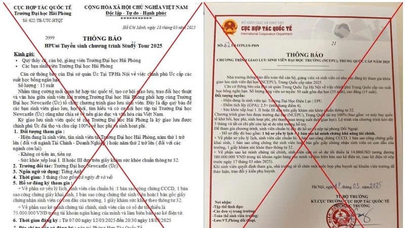 Thông tin giả về học bổng, tài trợ du học