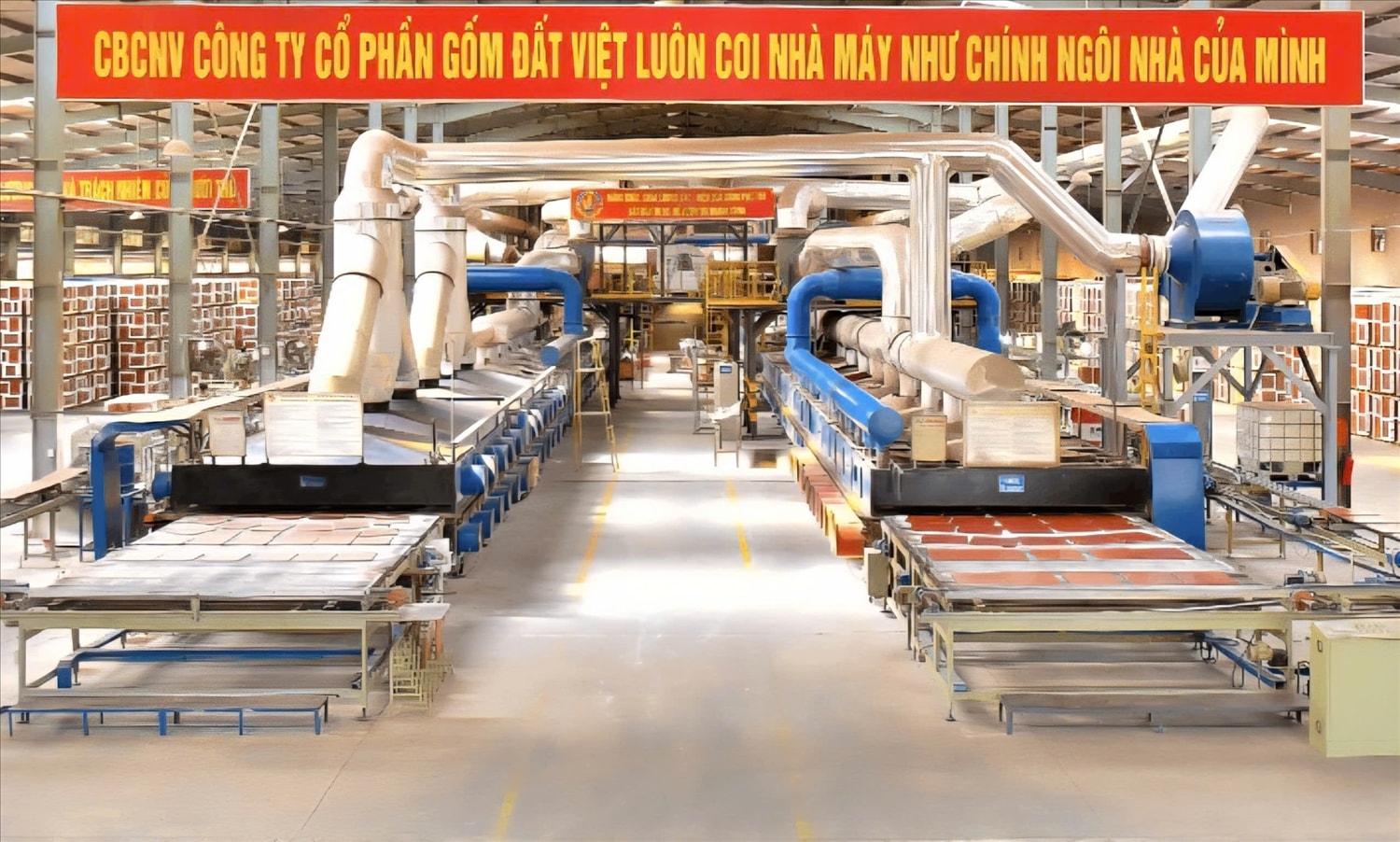 Hệ thống sản xuất của Gốm Đất Việt đã được tự động hóa gần như hoàn toàn