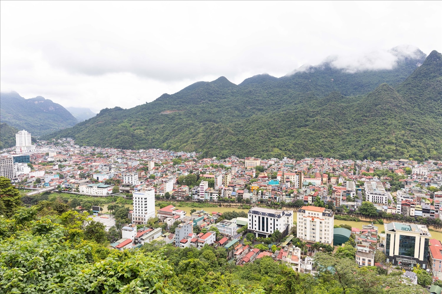 Khung cản phường Hà Giang 1, phường Hà Giang 2 tỉnh Tuyên Quang. Ảnh: Vũ Mừng
