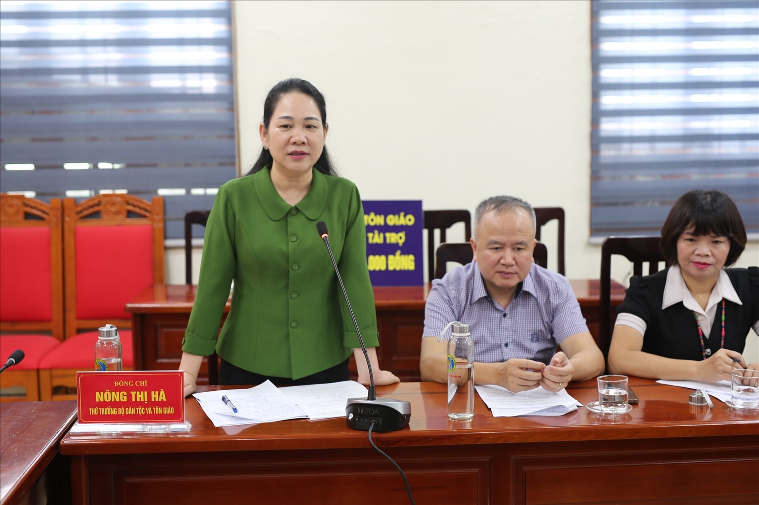 Thứ trưởng Nông Thị Hà cũng đã gợi mở những định hướng trong thực hiện Chương trình MTQG phát triển kinh tế xã hội vùng đồng bào DTTS&MN sắp tới trên tinh thần phát huy hiệu quả nguồn vốn đầu tư, hiệu quả công trình, dự án được thực hiện và người dân được hưởng lợi nhiều nhất - Ảnh: Thanh Hải