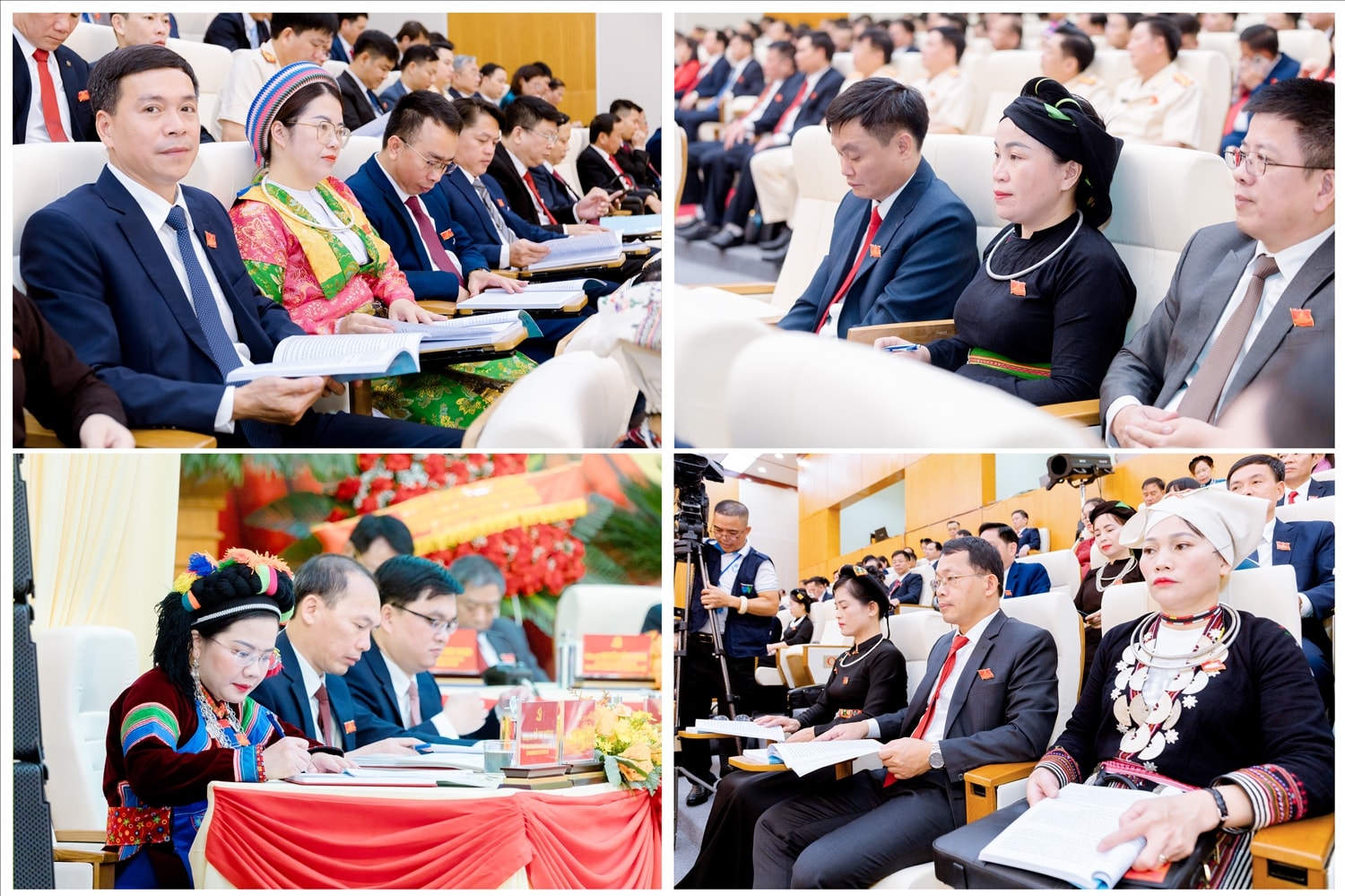 Trong 415 đại biểu tham dự, có nhiều đại biểu là đồng bào các dân tộc thiểu số . Sự hiện diện của họ mang theo tiếng nói, niềm tin và khát vọng của đồng bào các dân tộc, thể hiện tinh thần đại đoàn kết, cùng góp sức xây dựng quê hương Tuyên Quang ngày càng phát triển.
