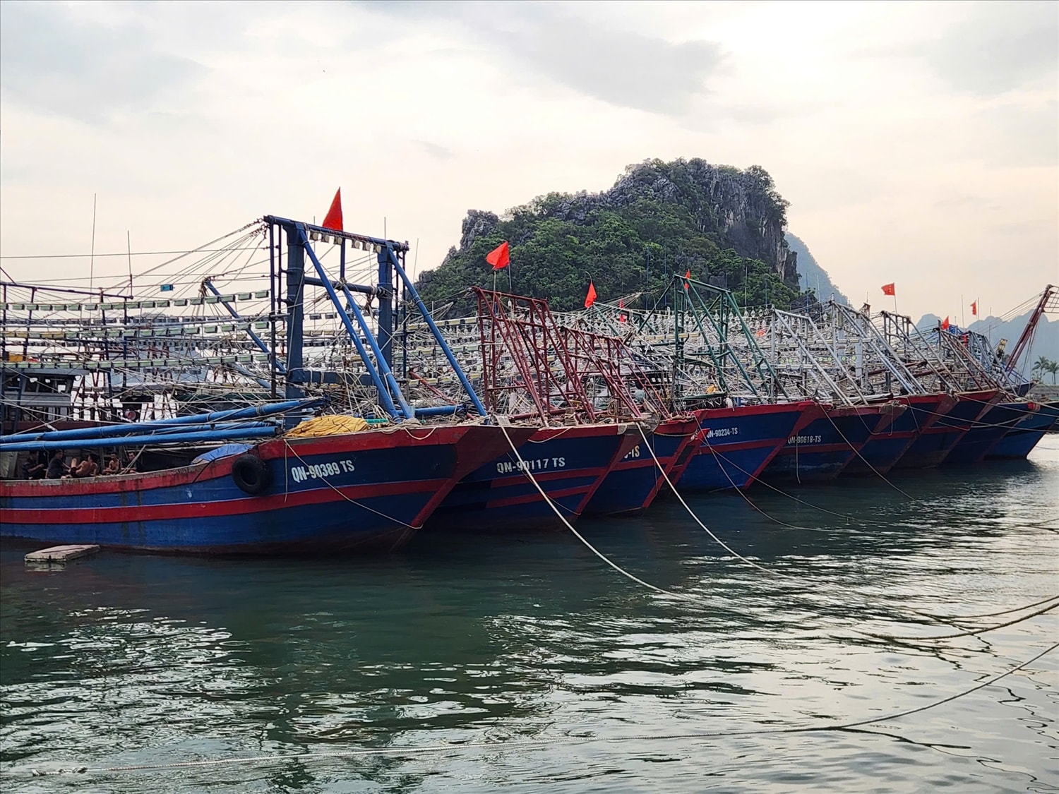 Quảng Ninh tạm dừng cấp phép tàu ra khơi từ 10 giờ ngày 24/9. Ảnh: Mỹ Dung
