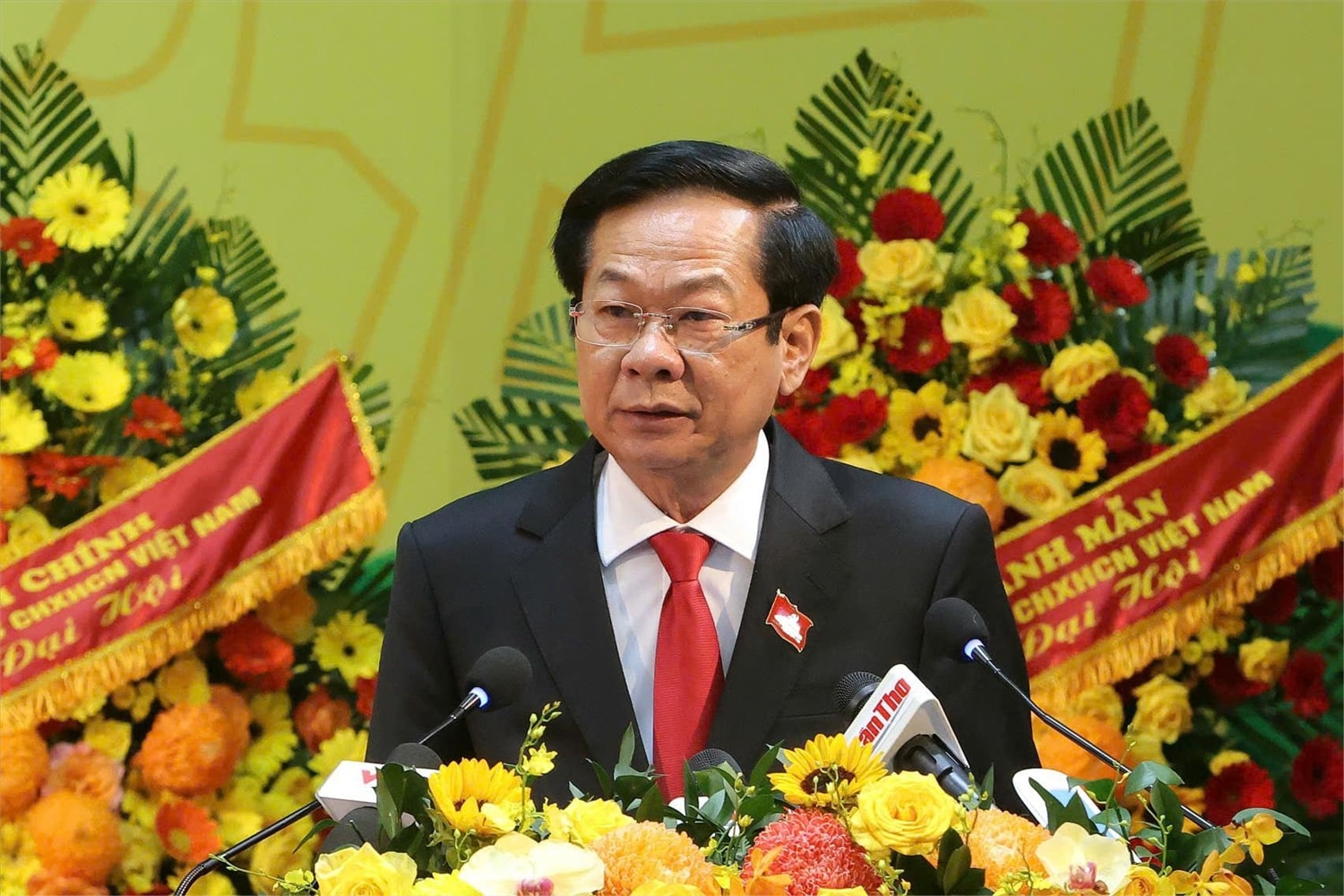 Bí thư Thành ủy Cần Thơ Đỗ Thanh Bình phát biểu khai mạc Đại hội