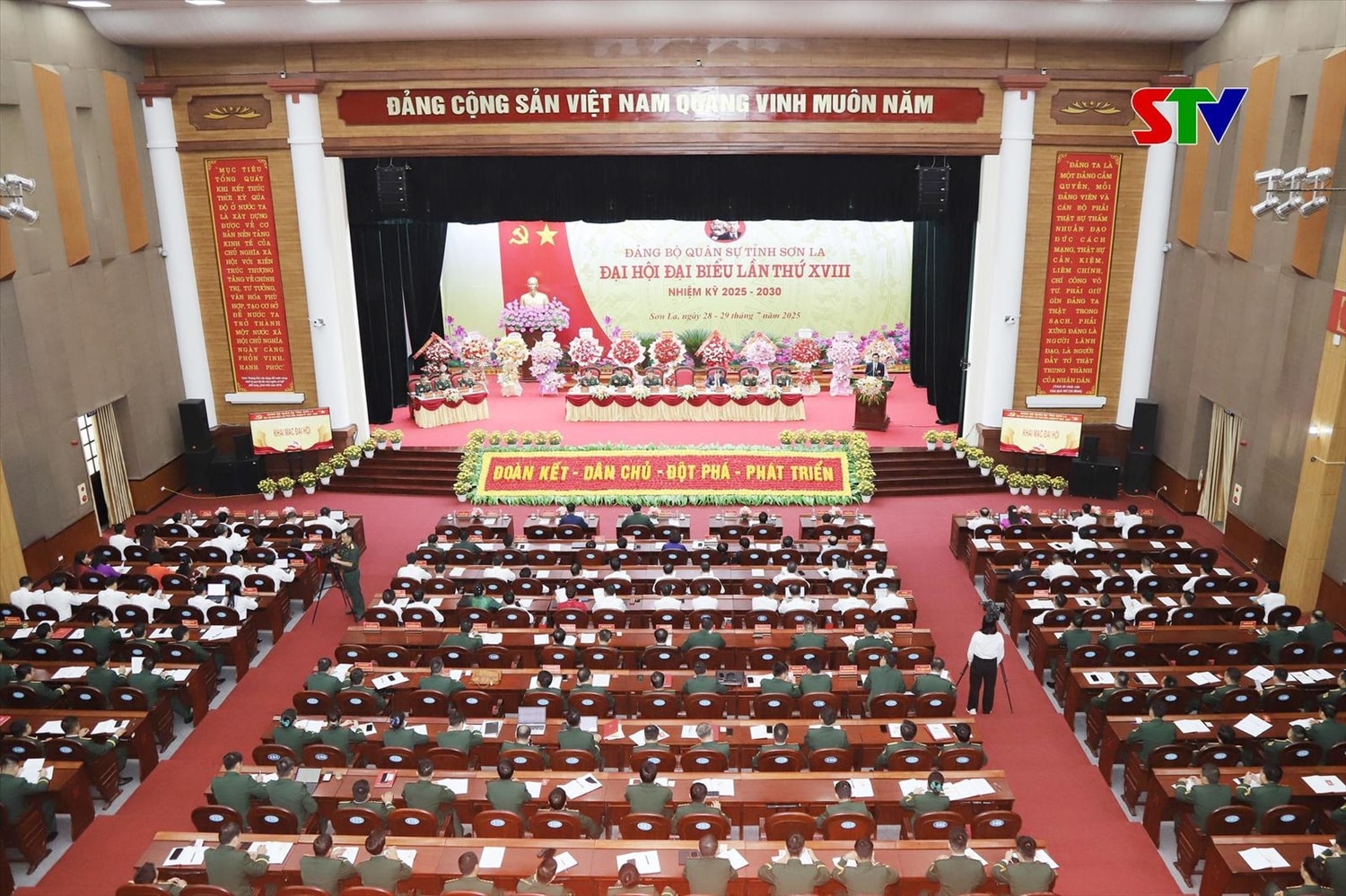 Quang cảnh Đại hội Đảng bộ Quân sự tỉnh Sơn La khóa XVIII, nhiệm kỳ 2025-2030. Ảnh: STV