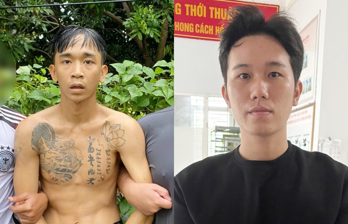 Mai Văn Phúc (bên trái)  và Lê Thành Lượm (bên Phải) - Ảnh: Tiến Tầm