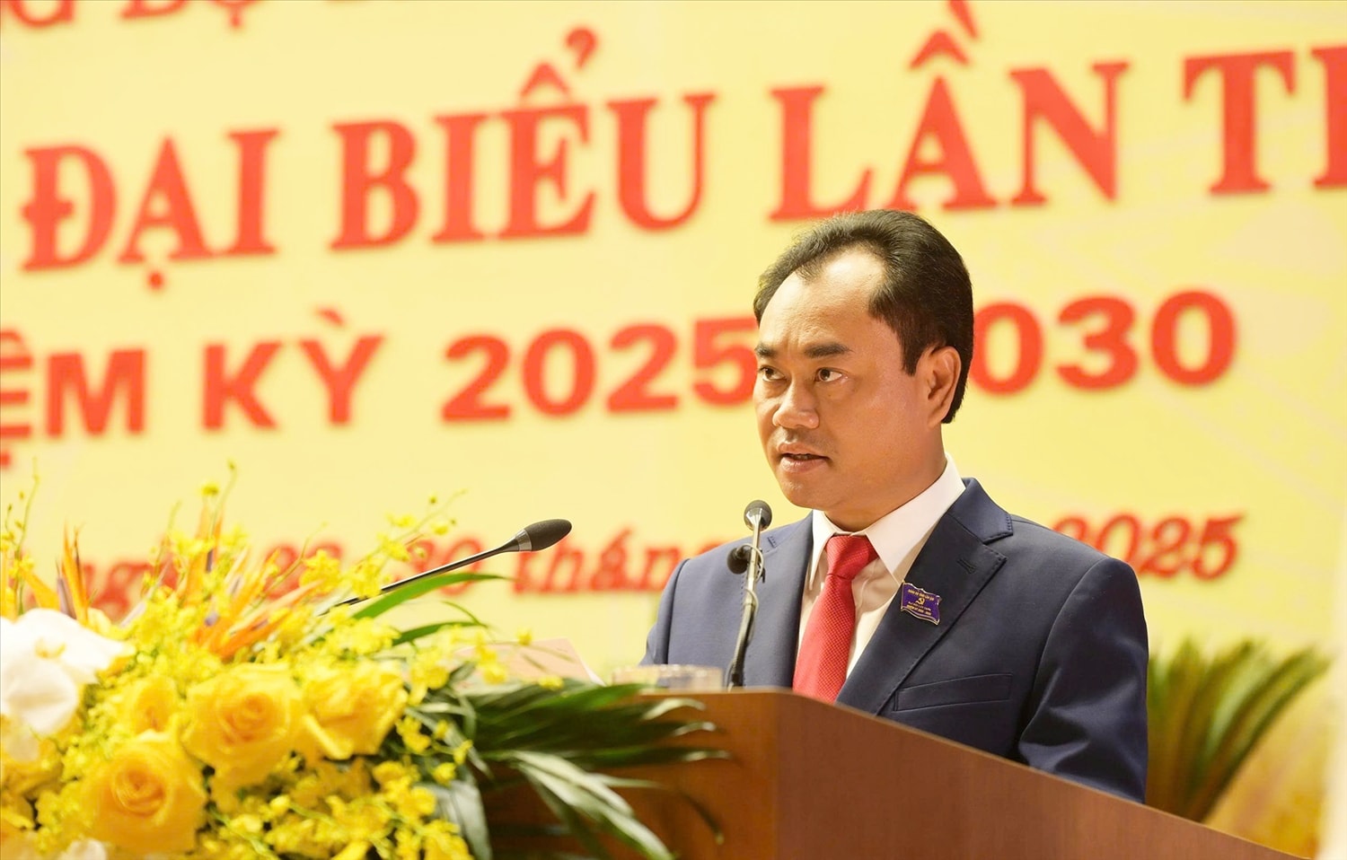 Tân Bí thư Tỉnh ủy Lào Cai Trịnh Việt Hùng. (Ảnh: Trọng Bảo)