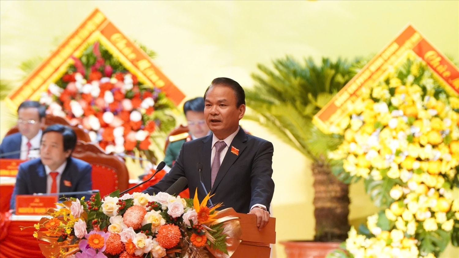 Đồng chí Đặng Xuân Phong, Bí thư Tỉnh ủy Phú Thọ nhiệm kỳ 2020 – 2025 phát biểu khai mạc Đại hội đại biểu Đảng bộ tỉnh lần thứ I, nhiệm kỳ 2025 – 2030.