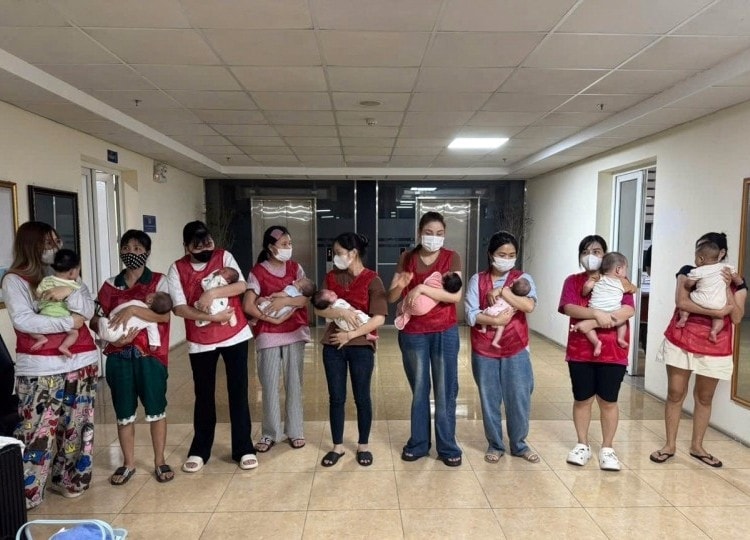 Các em bé trong đường dây mang thai hộ được Cục Cảnh sát hình sự, Bộ Công an giải cứu (Ảnh MH).