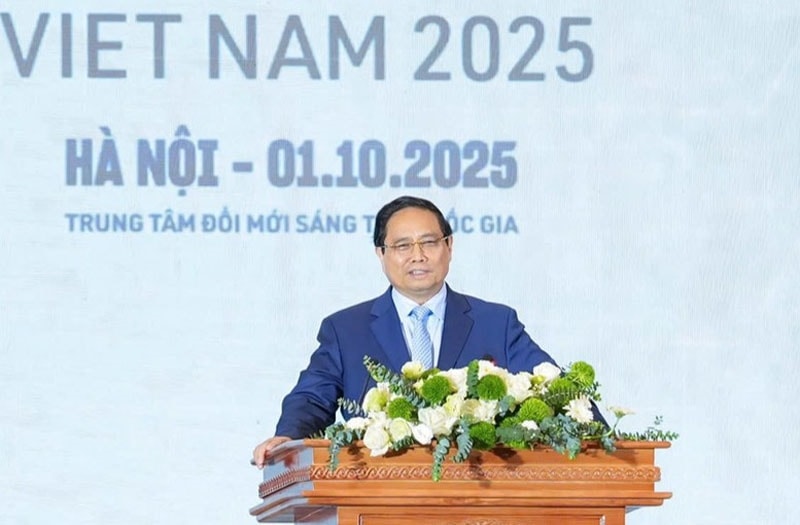 Thủ tướng Phạm Minh Chính phát biểu đáp từ - Ảnh: VGP