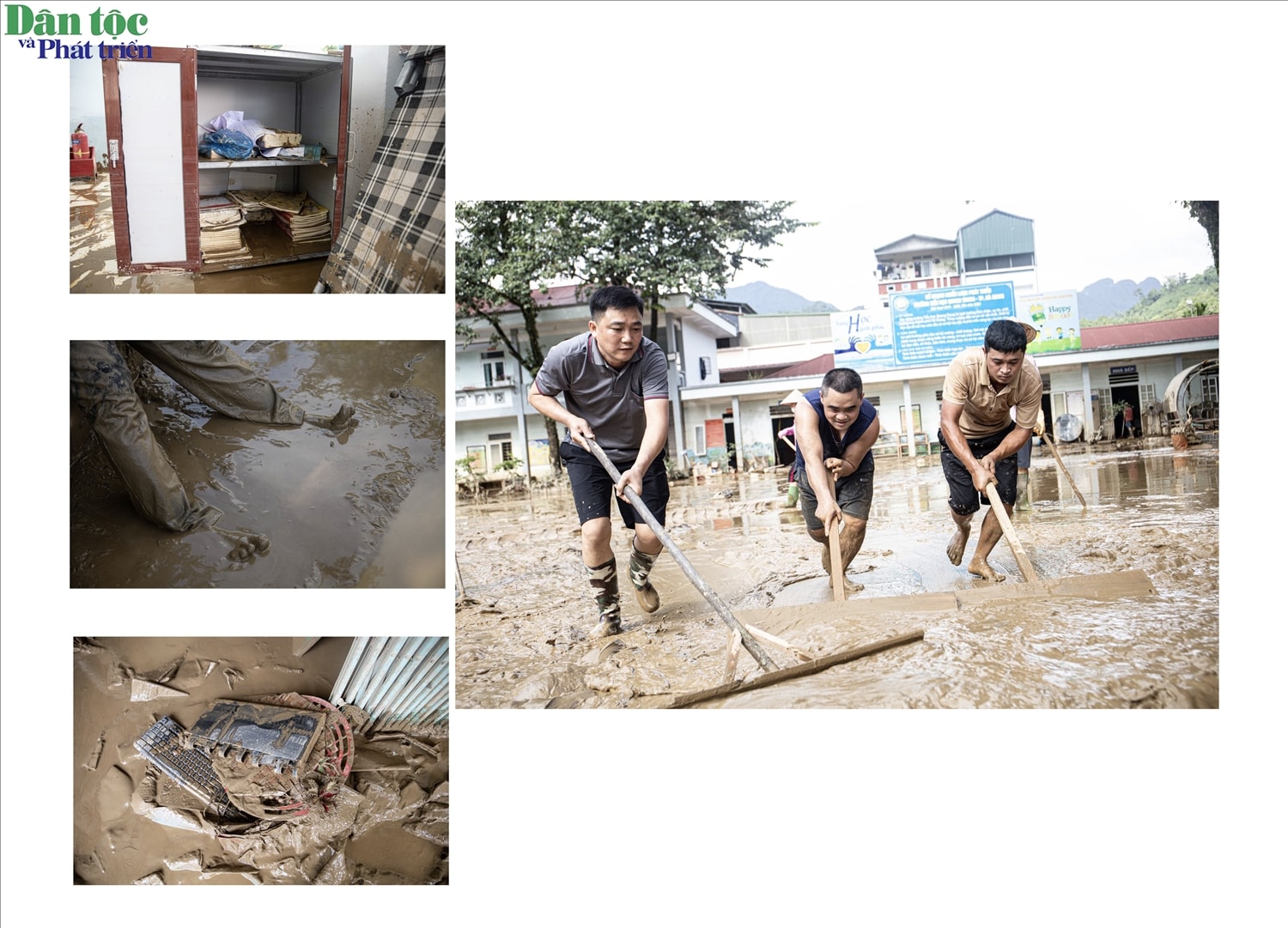 Thầy cô giáo cho biết, chỉ sau một đêm, ngôi trường khang trang của gần 471 em học sinh bỗng trở thành đống ngổn ngang, tan hoang, để lại sự bàng hoàng và tiếc nuối cho cả thầy trò và người dân địa phương.